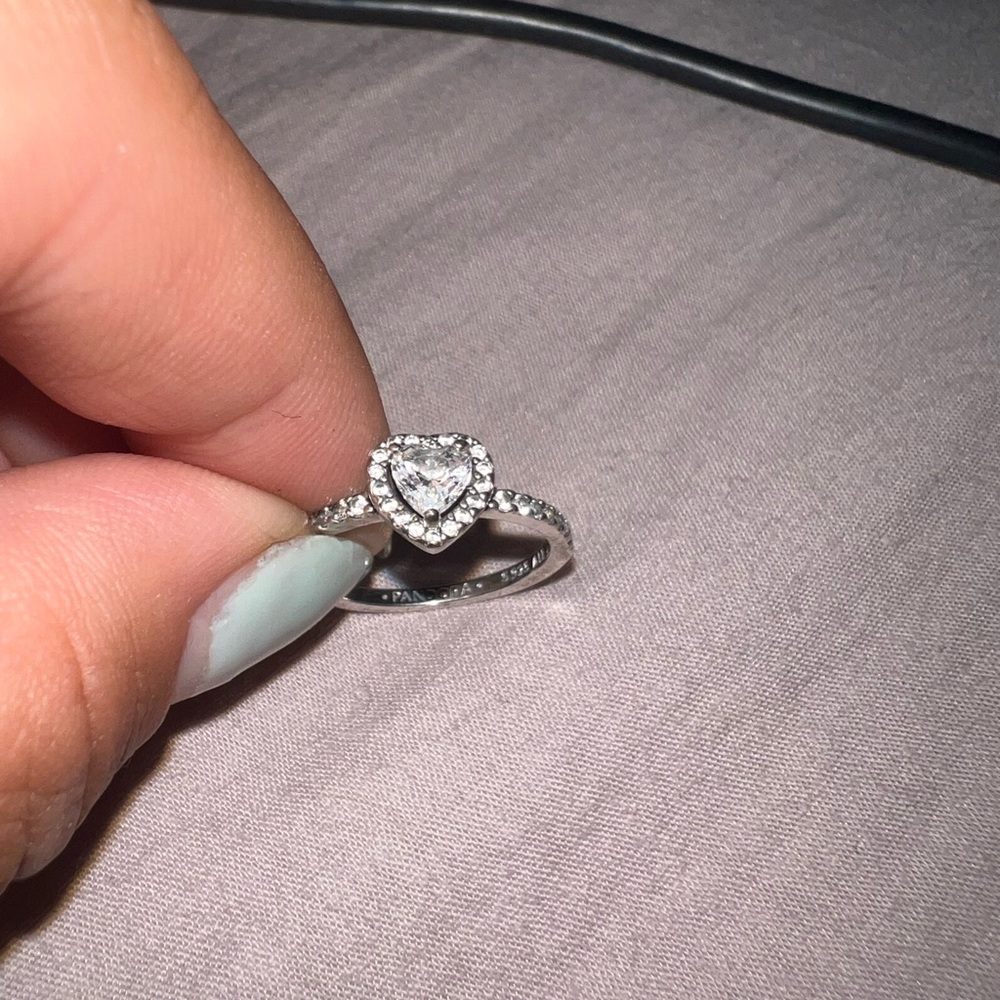Pandora Silver Heart Ring